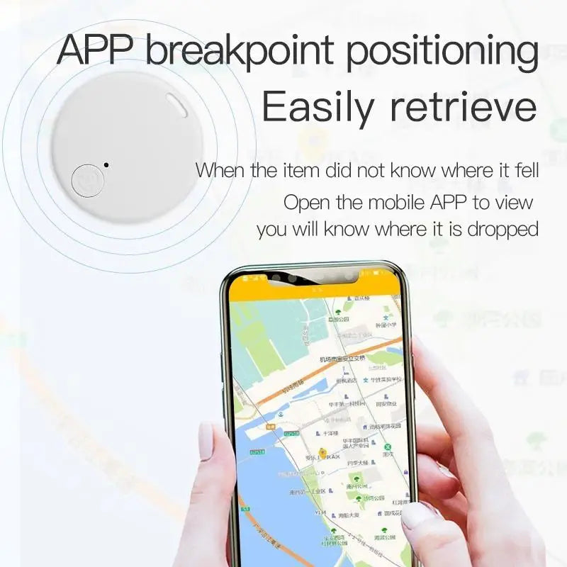 Mini GPS Mobile Bluetooth 5.0 Tracker Anti-Lost Device round Anti-Lost Device Pet Kids Bag Wallet Tracking Smart Finder Locator